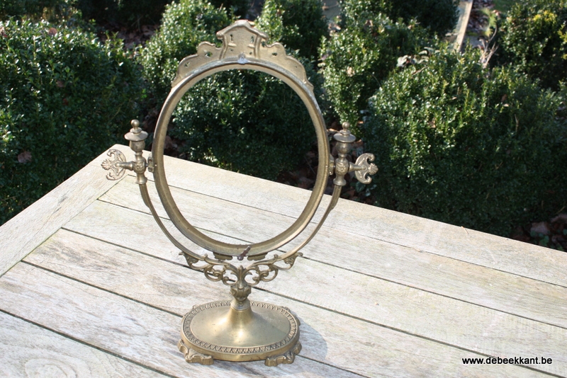 Antieke spiegel kantelbaar met spiegelglas